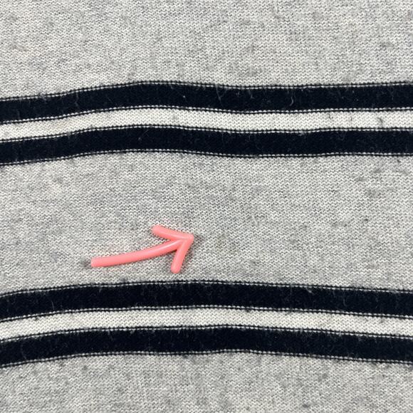 Gap Sweater Mens Medium Wool Blend Roll Neck Stripe Nautical Grandpa Ivory - Picture 7 of 15